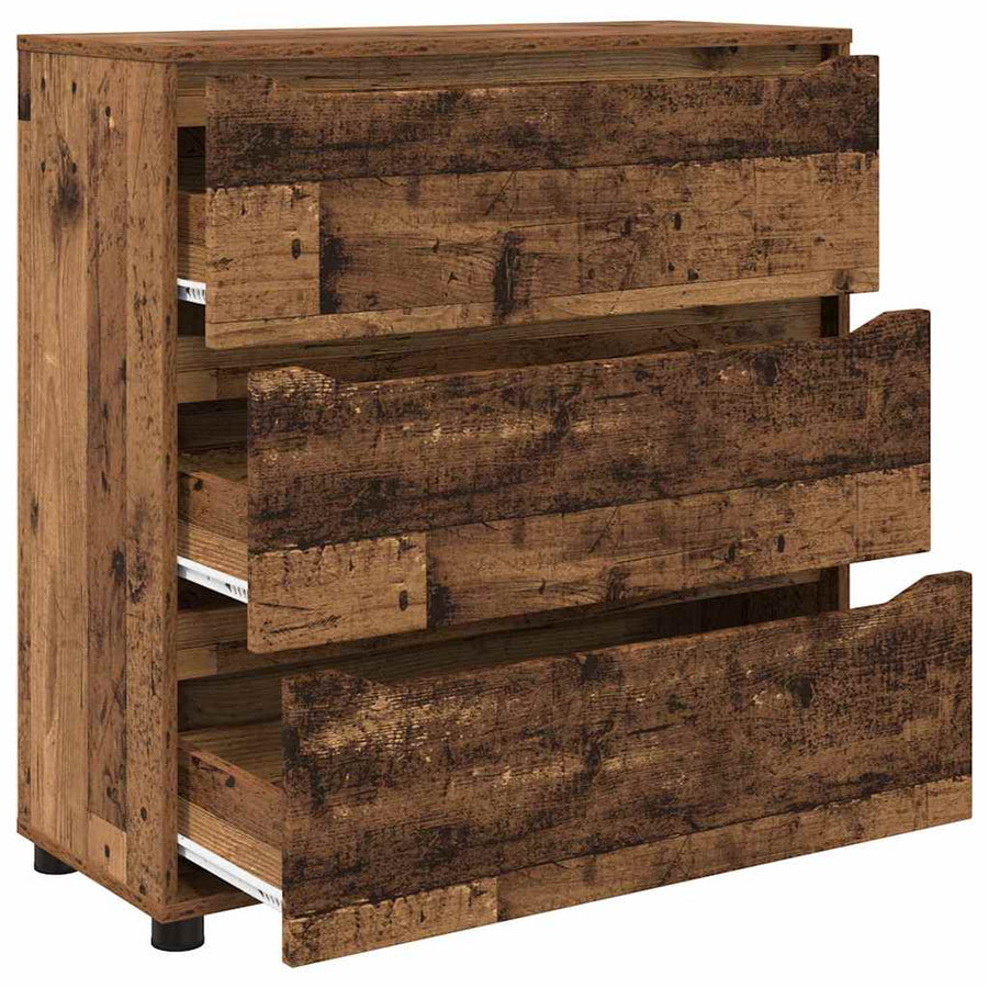 Opbergkast Oud Hout 80 x 31 x 81 cm Bewerkt hout
