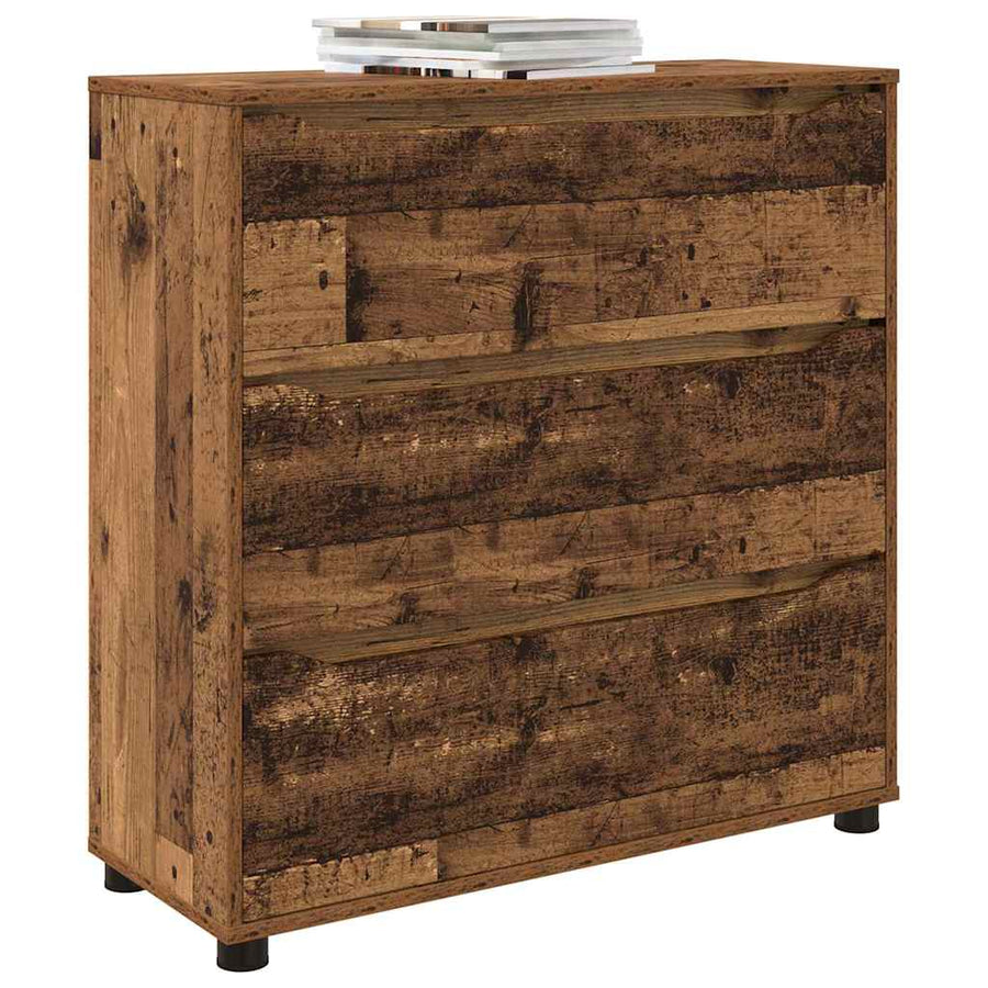 Opbergkast Oud Hout 80 x 31 x 81 cm Bewerkt hout