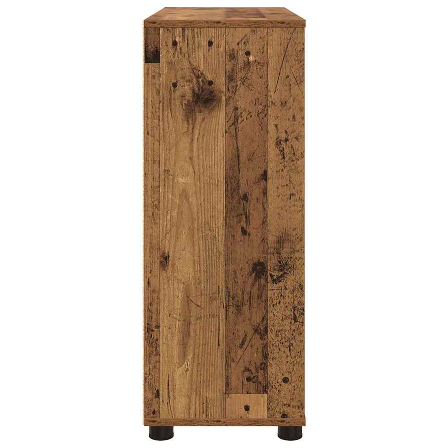 Opbergkast Oud Hout 80 x 31 x 81 cm Bewerkt hout