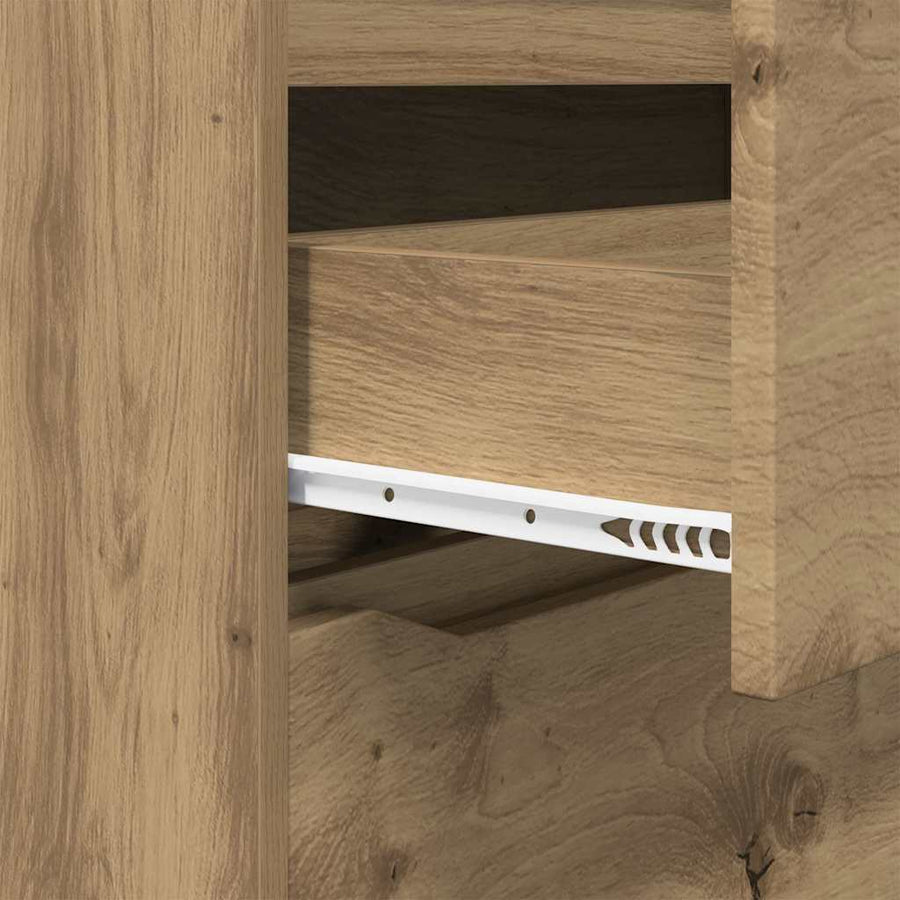 Opbergkast Artisan Eiken 80 x 31 x 81 cm Bewerkt hout