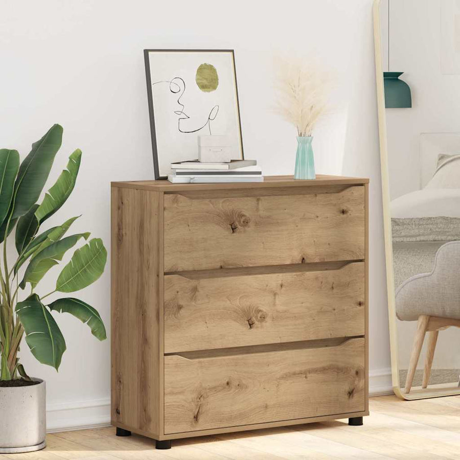 Opbergkast Artisan Eiken 80 x 31 x 81 cm Bewerkt hout