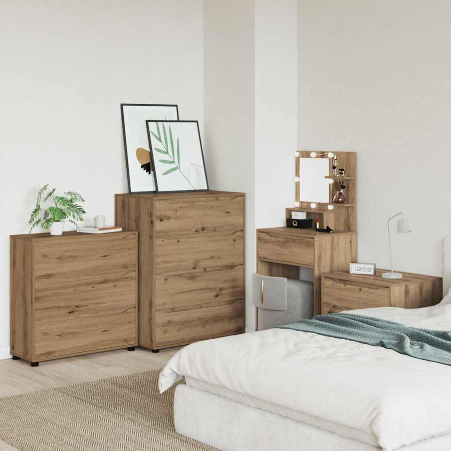Opbergkast Artisan Eiken 80 x 31 x 81 cm Bewerkt hout