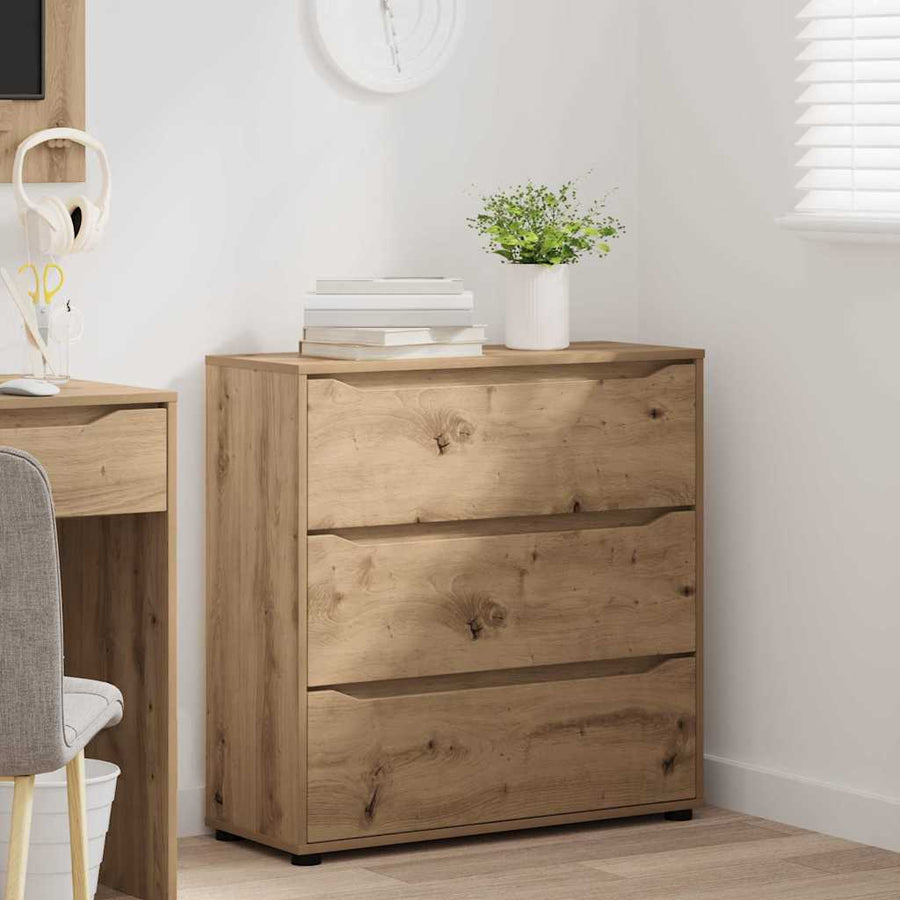 Opbergkast Artisan Eiken 80 x 31 x 81 cm Bewerkt hout