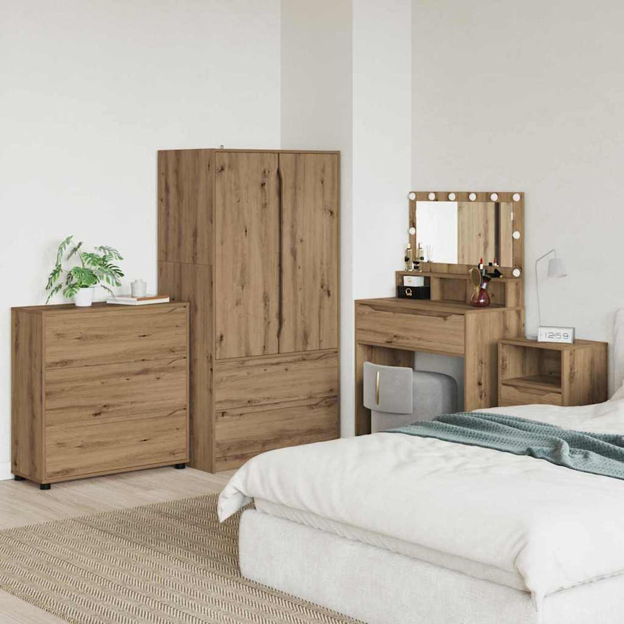 Opbergkast Artisan Eiken 80 x 31 x 81 cm Bewerkt hout
