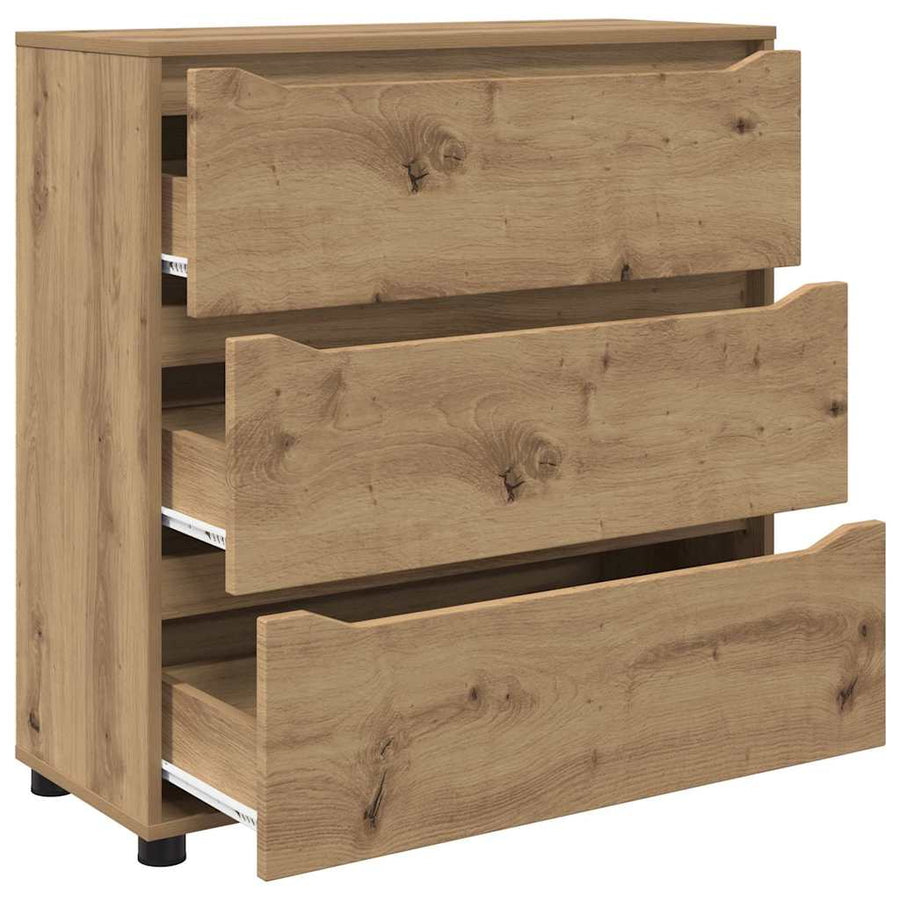 Opbergkast Artisan Eiken 80 x 31 x 81 cm Bewerkt hout