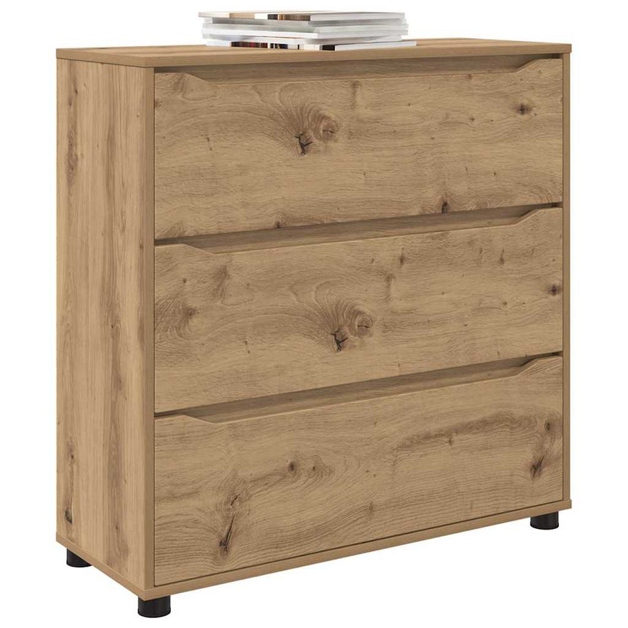 Opbergkast Artisan Eiken 80 x 31 x 81 cm Bewerkt hout