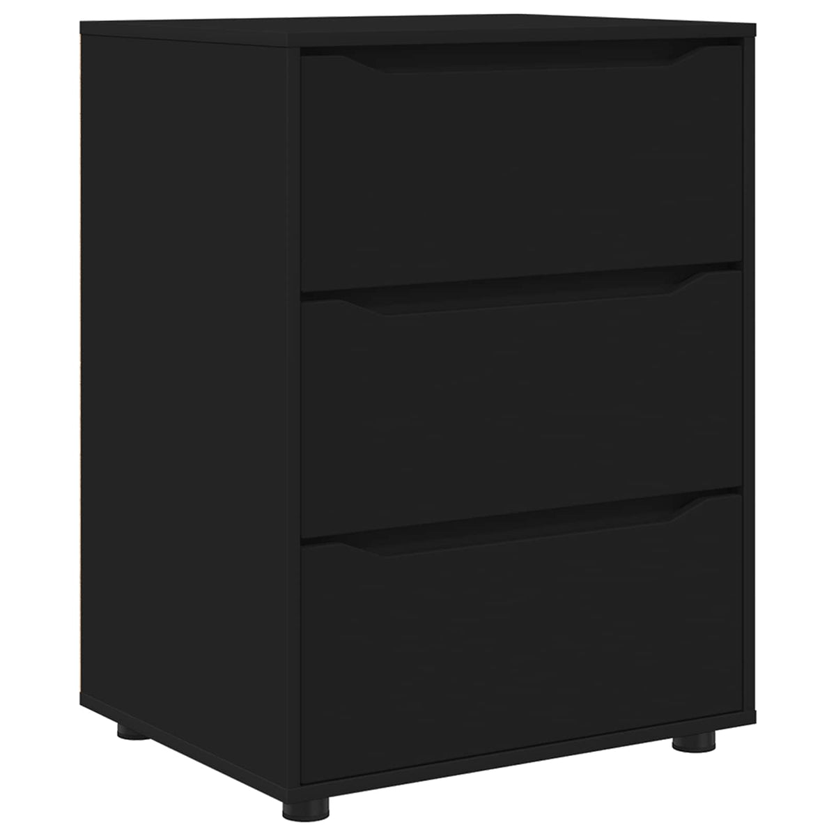 Opbergkast 60 x 48 x 81 cm Bewerkt hout Zwart