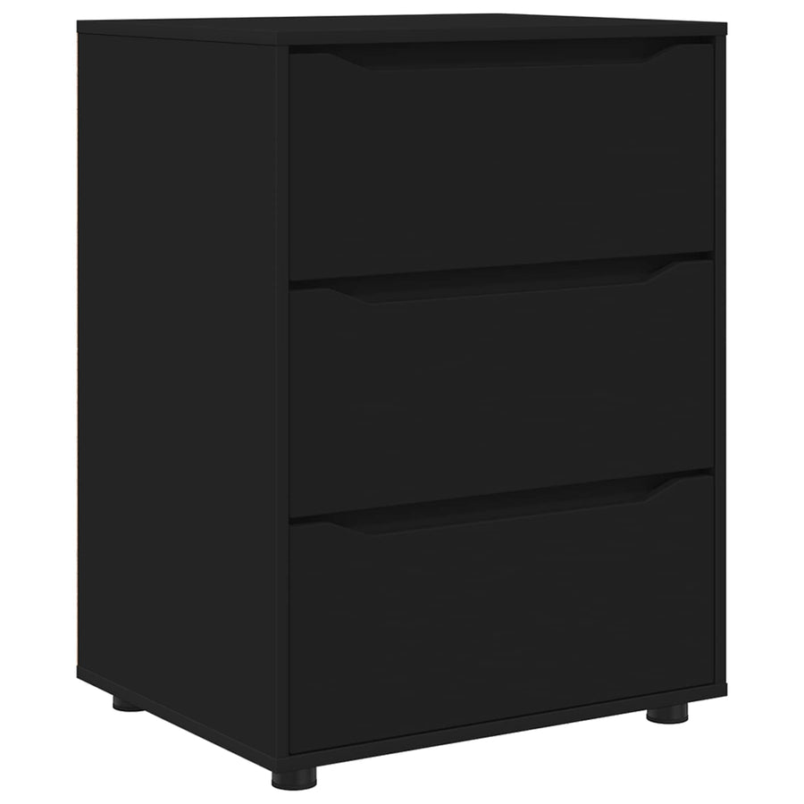 Opbergkast 60 x 48 x 81 cm Bewerkt hout Zwart