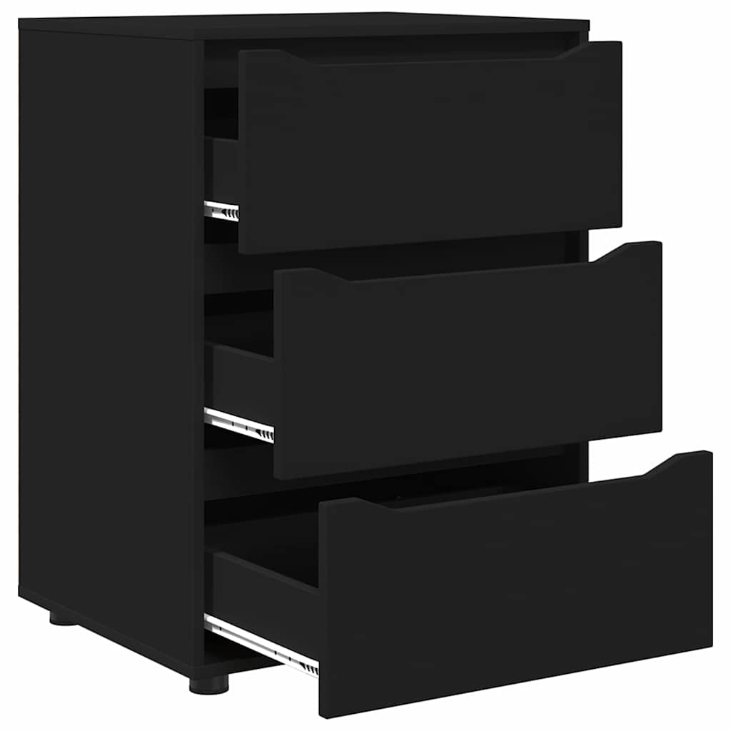 Opbergkast Zwart 60 x 48 x 81 cm Bewerkt hout