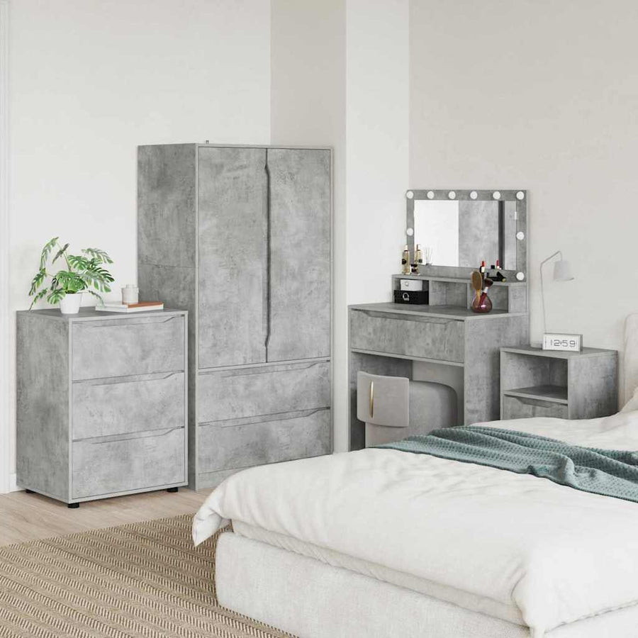 Opbergkast Beton Grijs 60 x 48 x 81 cm Bewerkt hout