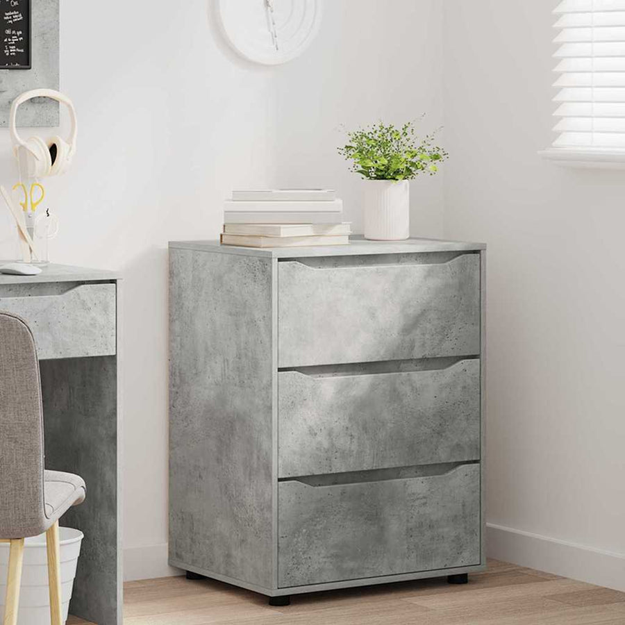 Opbergkast Beton Grijs 60 x 48 x 81 cm Bewerkt hout