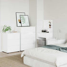 High Gloss White Storage Cabinet 60 x 48 x 81 cm Engineered Wood