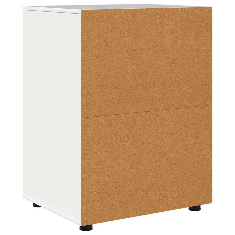 Opbergkast Hoogglans wit 60 x 48 x 81 cm Bewerkt hout