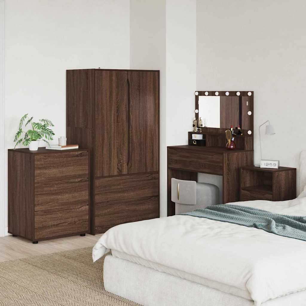 Opbergkast Bruin Eiken 60 x 48 x 81 cm Bewerkt hout