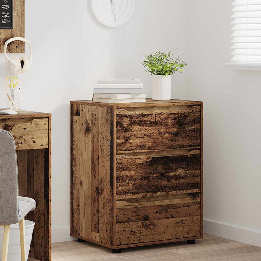 Opbergkast Oud Hout 60 x 48 x 81 cm Bewerkt hout