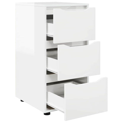 Opbergkast Hoogglans wit 40 x 48 x 81 cm Bewerkt hout