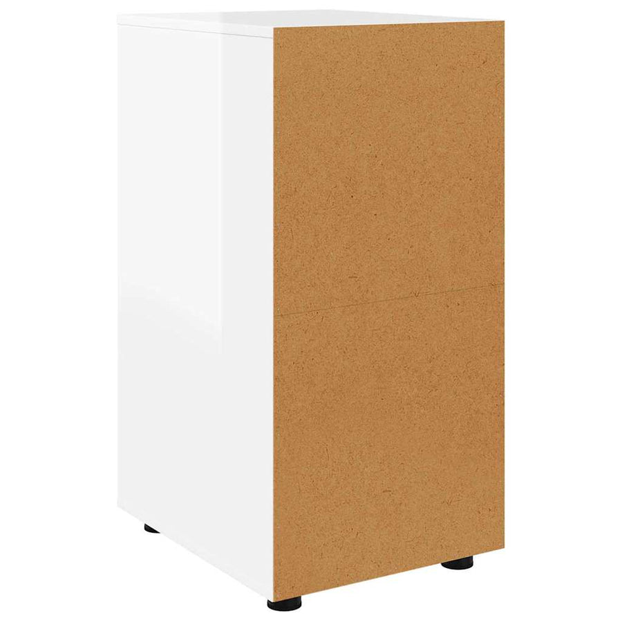 Opbergkast Hoogglans wit 40 x 48 x 81 cm Bewerkt hout