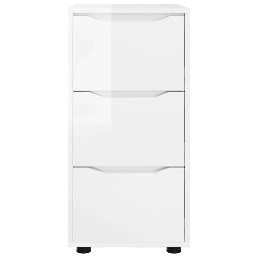 Opbergkast Hoogglans wit 40 x 48 x 81 cm Bewerkt hout