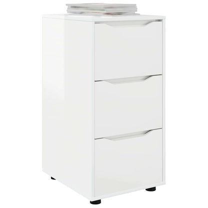 Opbergkast Hoogglans wit 40 x 48 x 81 cm Bewerkt hout