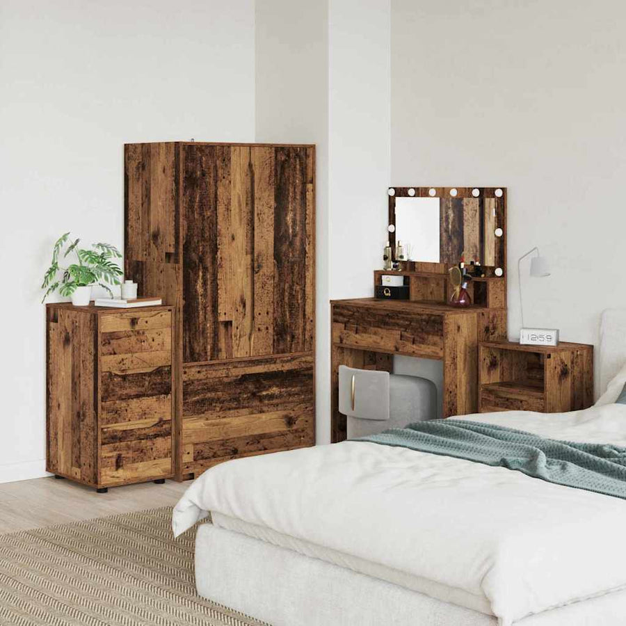 Opbergkast Oud Hout 40 x 48 x 81 cm Bewerkt hout