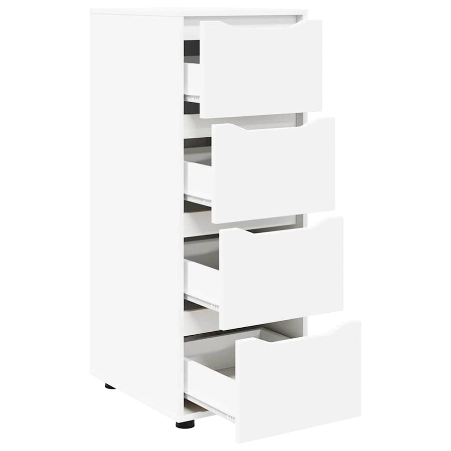 Opbergkast Wit 40 x 48 x 105 cm Bewerkt hout