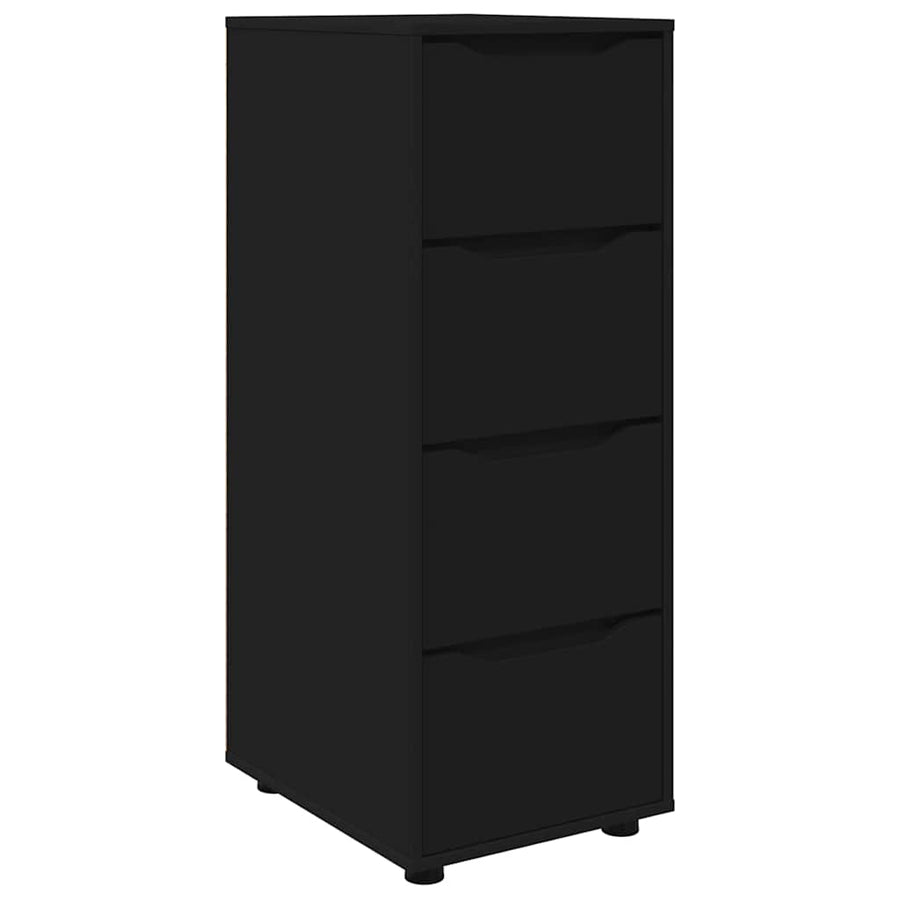 Opbergkast Zwart 40 x 48 x 105 cm Bewerkt hout