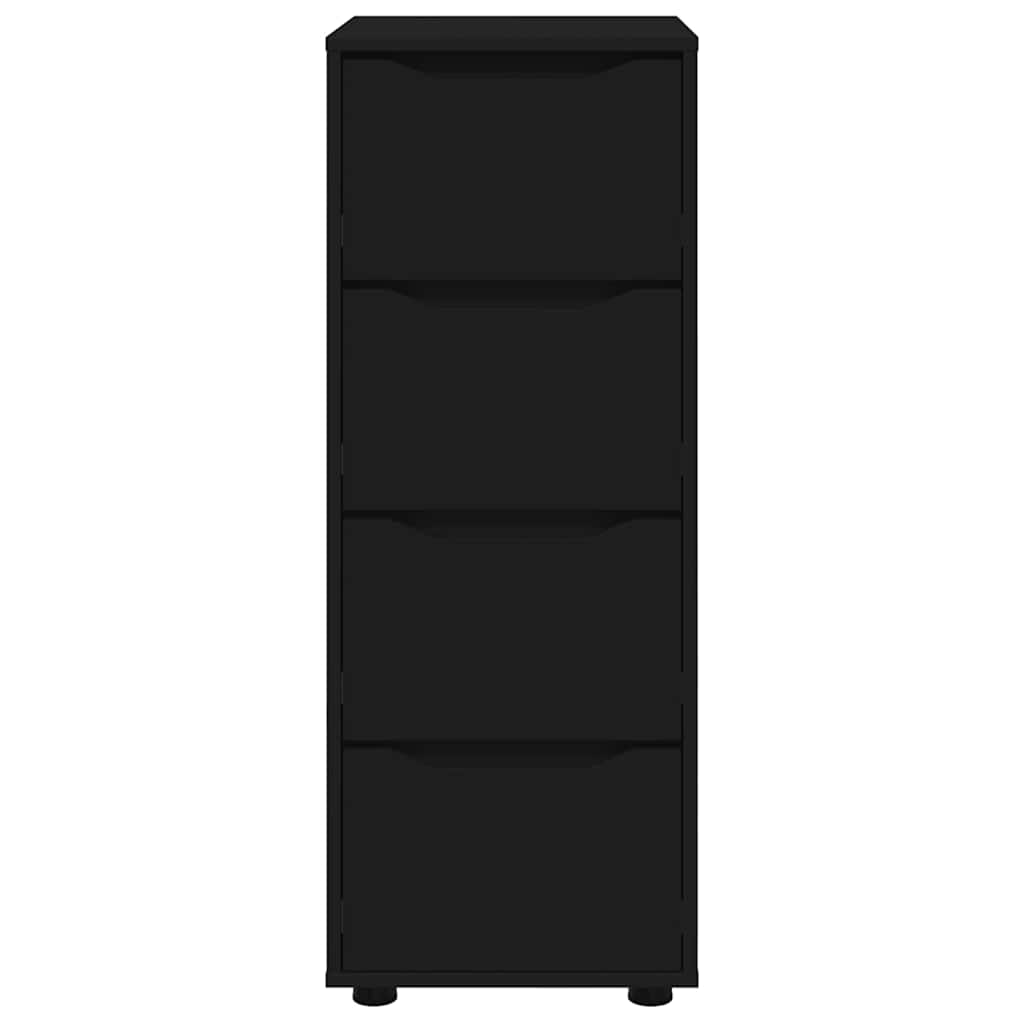 Opbergkast Zwart 40 x 48 x 105 cm Bewerkt hout