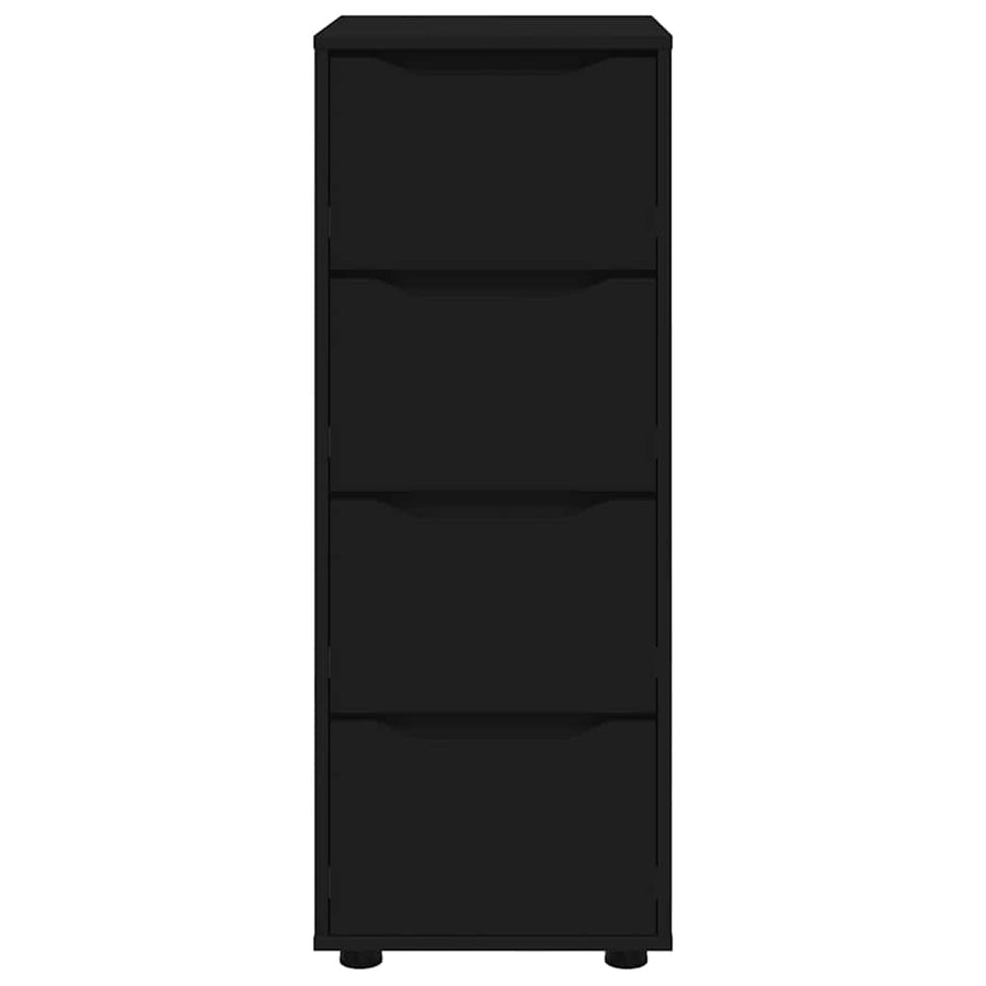 Opbergkast Zwart 40 x 48 x 105 cm Bewerkt hout