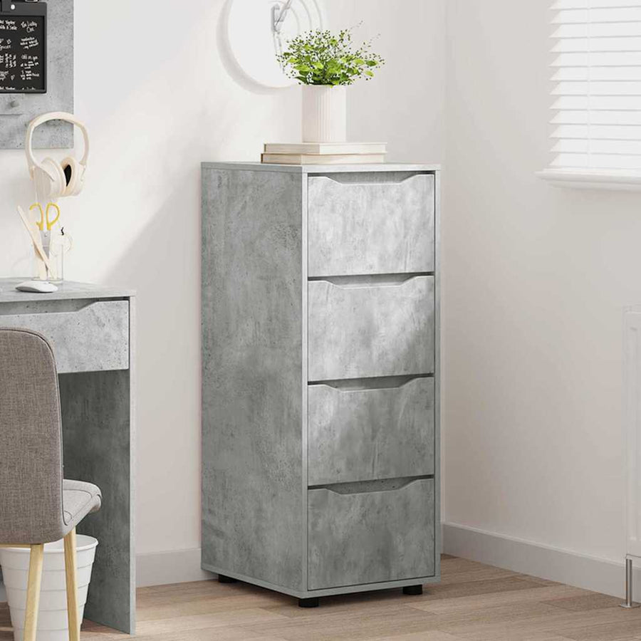 Opbergkast Beton Grijs 40 x 48 x 105 cm Bewerkt hout