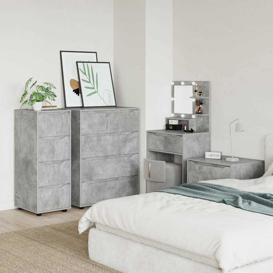 Opbergkast Beton Grijs 40 x 48 x 105 cm Bewerkt hout