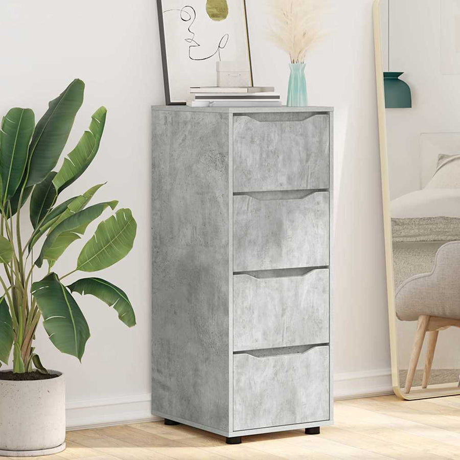 Opbergkast Beton Grijs 40 x 48 x 105 cm Bewerkt hout