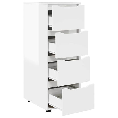 Opbergkast Hoogglans wit 40 x 48 x 105 cm Bewerkt hout