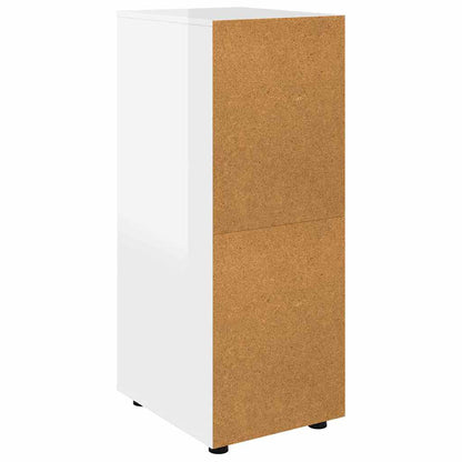 Opbergkast Hoogglans wit 40 x 48 x 105 cm Bewerkt hout