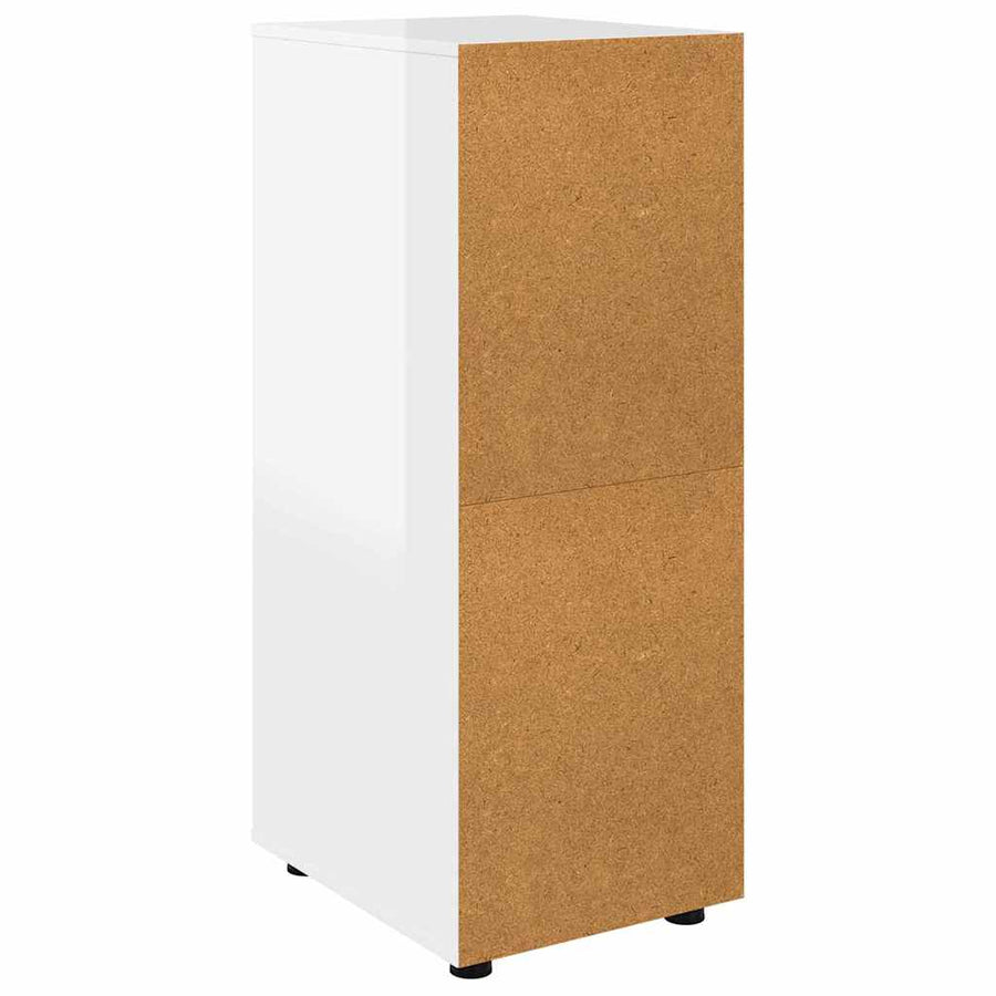Opbergkast Hoogglans wit 40 x 48 x 105 cm Bewerkt hout