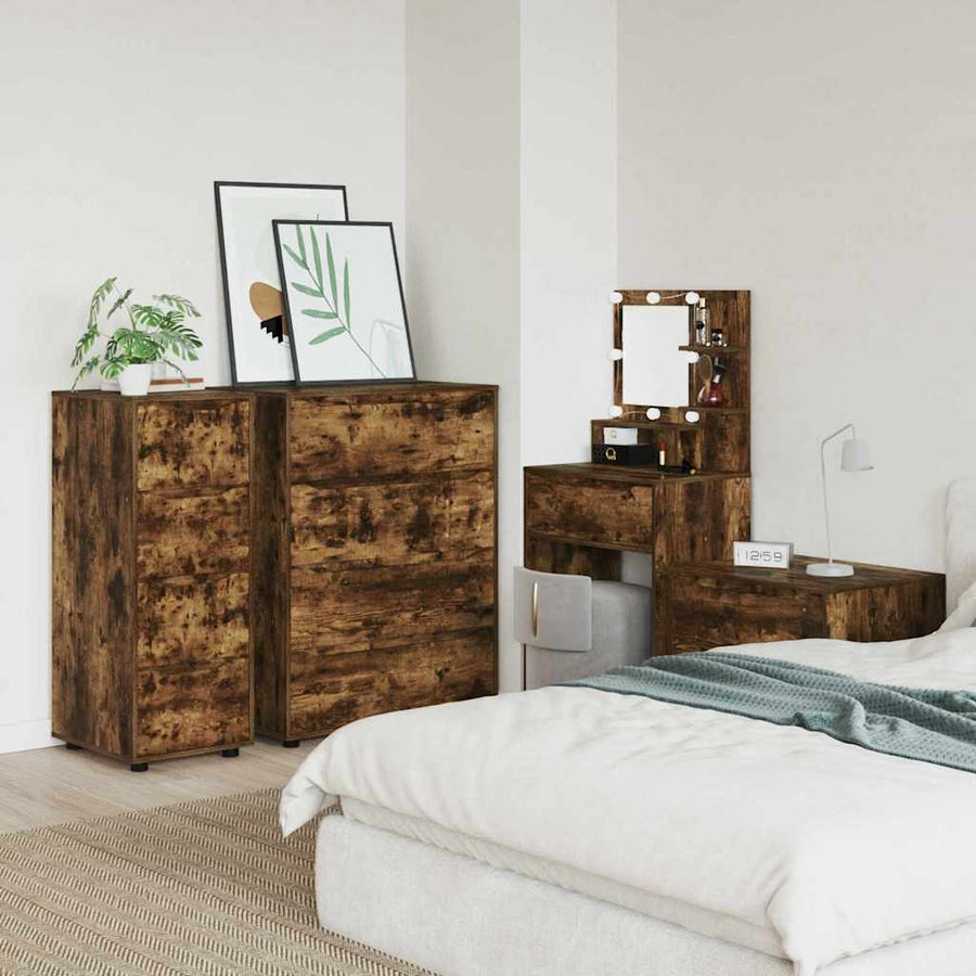Opbergkast Gerookt eiken 40 x 48 x 105 cm Bewerkt hout
