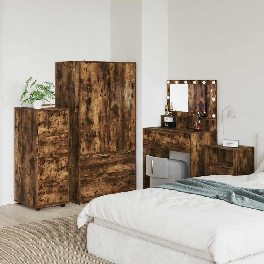 Opbergkast Gerookt eiken 40 x 48 x 105 cm Bewerkt hout