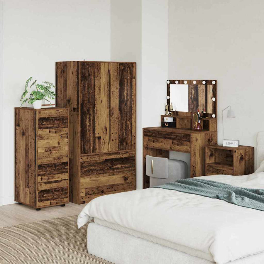Opbergkast Oud Hout 40 x 48 x 105 cm Bewerkt hout