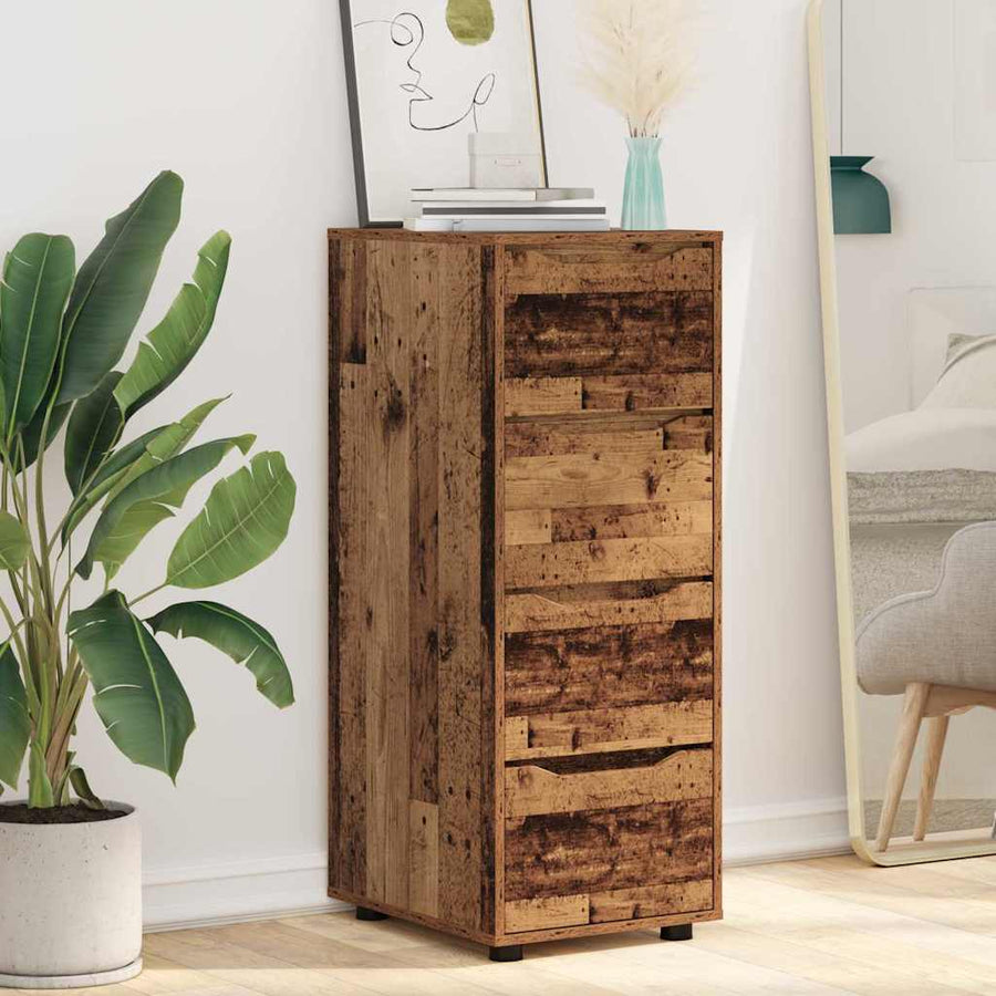 Opbergkast Oud Hout 40 x 48 x 105 cm Bewerkt hout