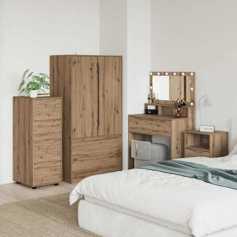 Opbergkast Artisan Eiken 40 x 48 x 105 cm Bewerkt hout