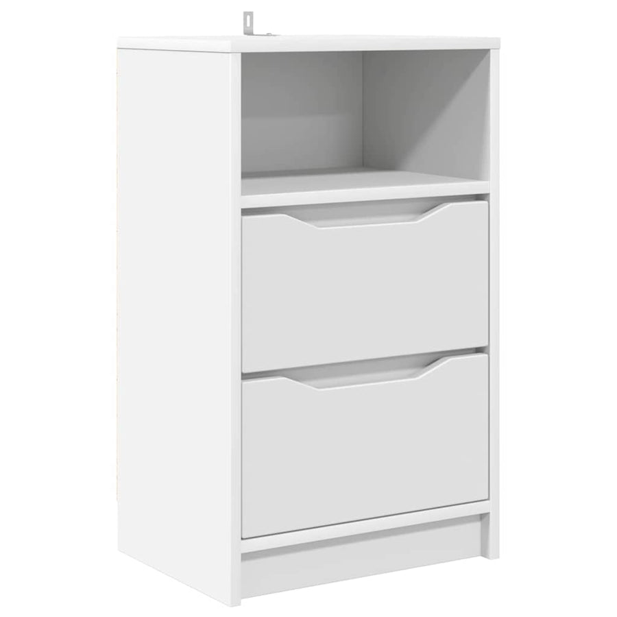 Nachtkastje met lade Wit 40 x 30 x 467 cm Bewerkt hout