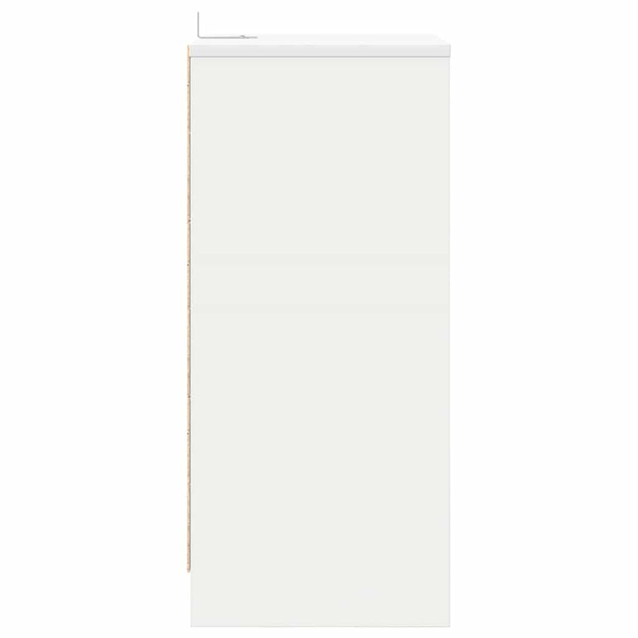 Nachtkastje met lade Wit 40 x 30 x 467 cm Bewerkt hout