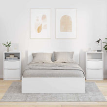 Nachtkastjes met lade 2 pcs Wit 40 x 30 x 467 cm Bewerkt hout