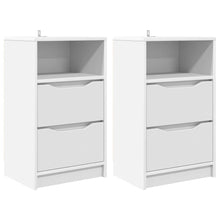 Nachtkastjes met lade 2 pcs Wit 40 x 30 x 467 cm Bewerkt hout
