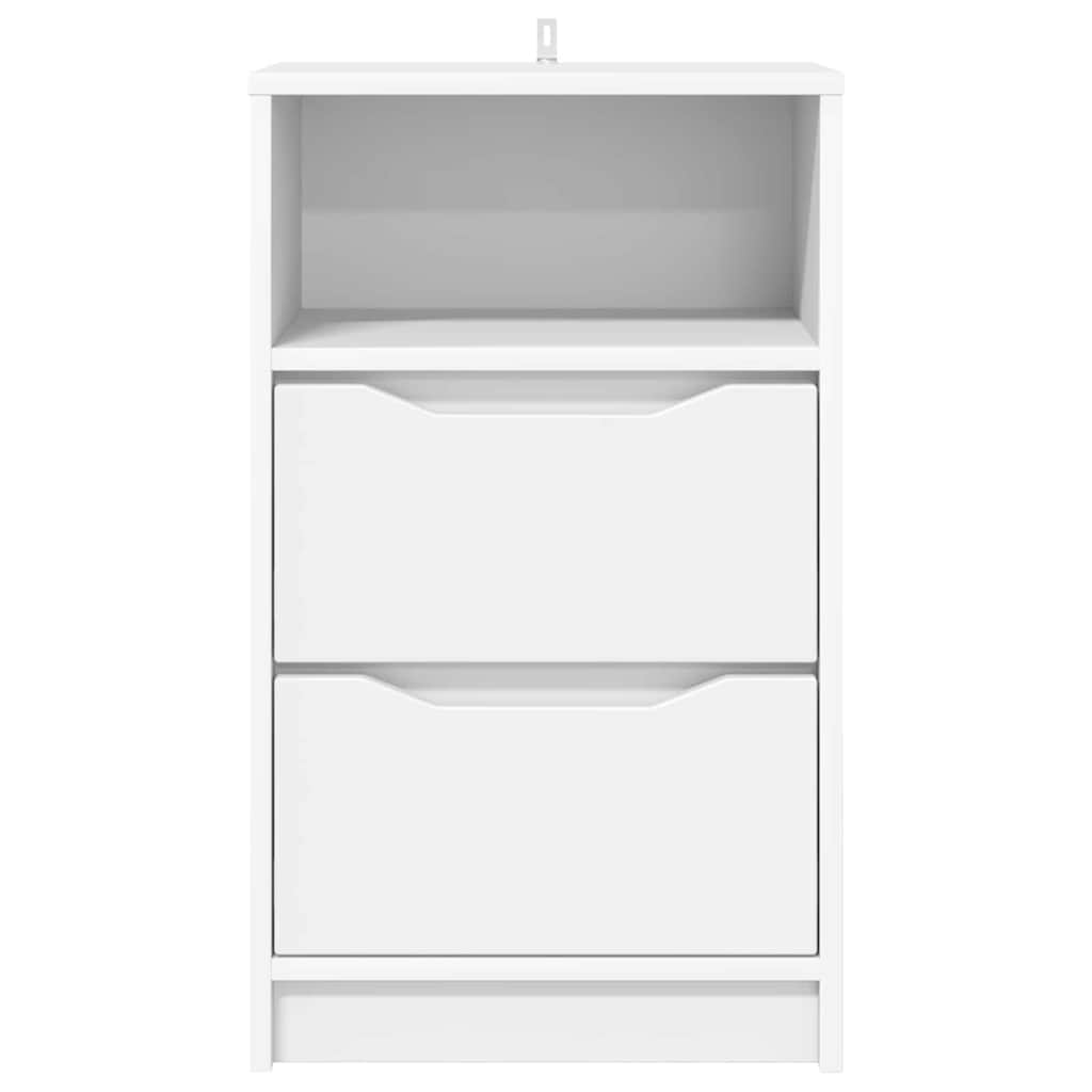 Nachtkastjes met lade 2 pcs Wit 40 x 30 x 467 cm Bewerkt hout