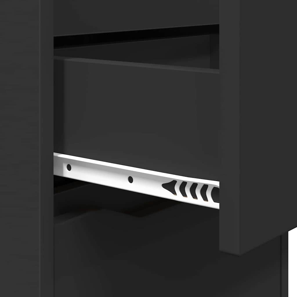 Nachtkastjes met lade 2 pcs Zwart 40 x 30 x 467 cm Bewerkt hout