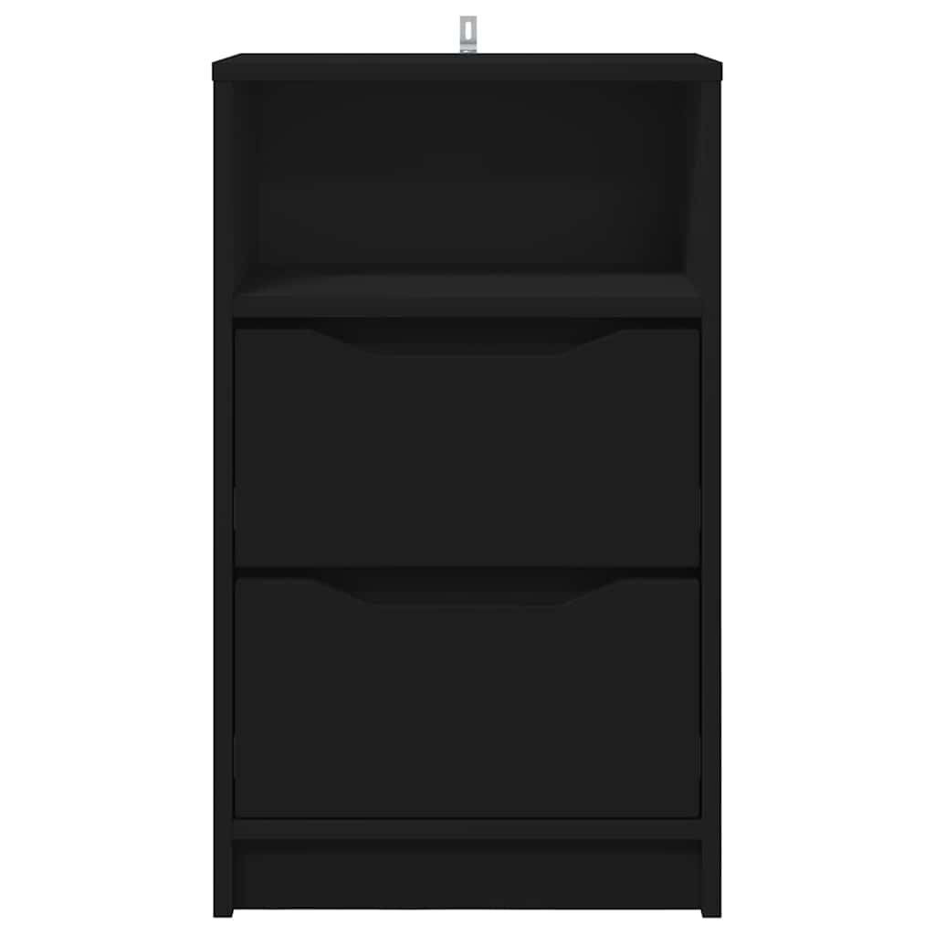 Nachtkastjes met lade 2 pcs Zwart 40 x 30 x 467 cm Bewerkt hout