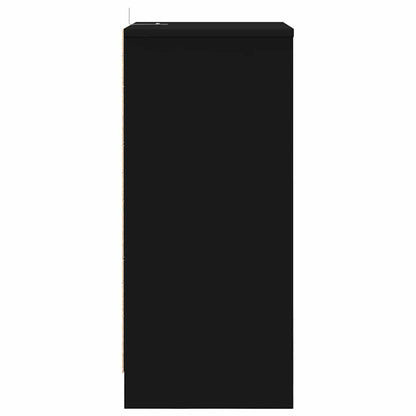 Nachtkastjes met lade 2 pcs Zwart 40 x 30 x 467 cm Bewerkt hout