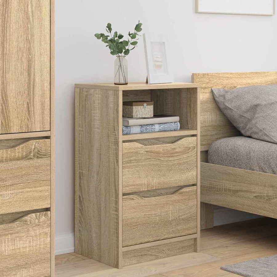 Nachtkastjes 2 pcs Sonoma Eiken 40 x 30 x 467 cm Bewerkt hout
