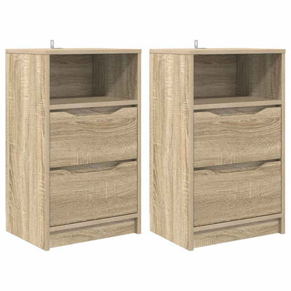 Nachtkastjes 2 pcs Sonoma Eiken 40 x 30 x 467 cm Bewerkt hout