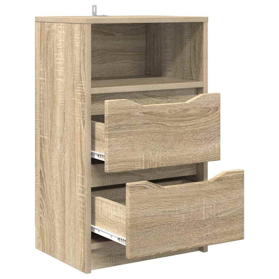 Nachtkastjes 2 pcs Sonoma Eiken 40 x 30 x 467 cm Bewerkt hout